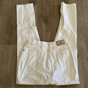 AMI Vintage White Denim High Waisted Straight Legged Jeans size 12L